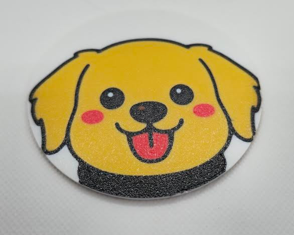 Cartoon Dog Coasters 3D Printed