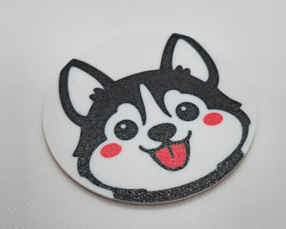 Cartoon Dog Coasters 3D Printed