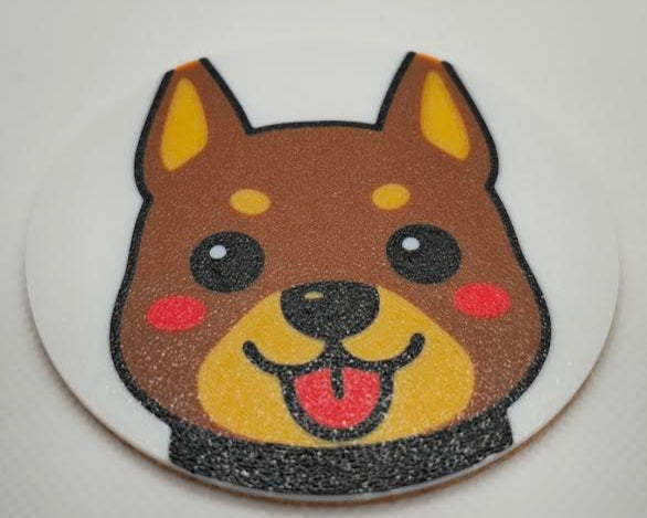 Cartoon Dog Coasters 3D Printed