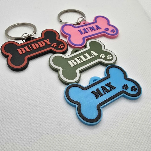 Personalized 3d Dog Bone Nametags
